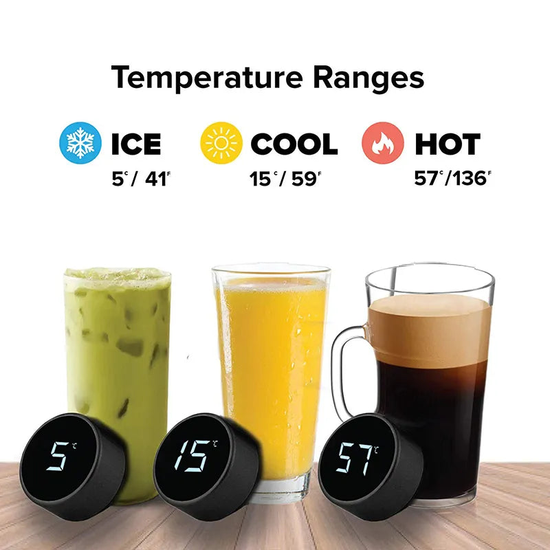 Slimme Roestvrijstalen Waterfles, Lekvrij, Dubbelwandig, Houd Drank Heet & Koud, LCD Temperatuurweergave